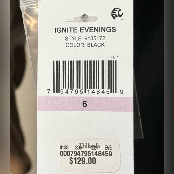 NWT Ignite Evenings Black Maxi Dress Size 6 - Picture 13 of 13